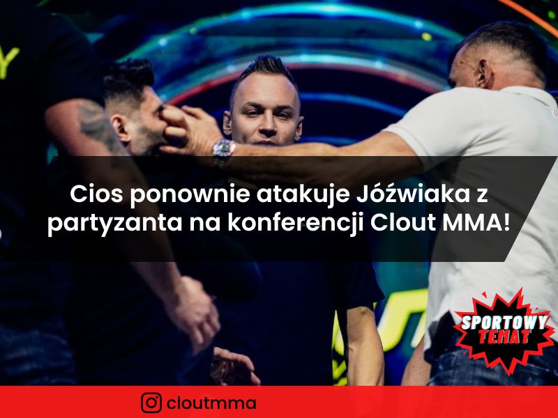 Adrian Cios ponownie atakuje Jóźwiaka z partyzanta na konferencji Clout MMA!